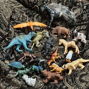 Dinosaur dog, penguin horses, alligator bear, toy, figurines, and other toys